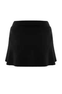 TRENDYOLMİLLA Black Regular Waist Slit Detailed Skirt Bikini Bottom - Image 7