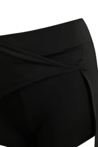 TRENDYOLMİLLA Black Regular Waist Skirt Bikini Bottom - Image 6