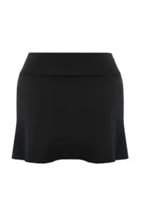 TRENDYOLMİLLA Black Binding Detailed High Waist Skirt Bikini Bottom - Image 7
