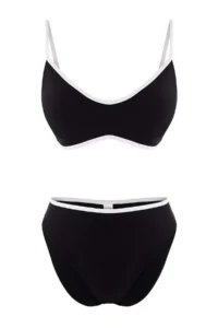 TRENDYOLMİLLA Black Color Bloklu bralette Covered High Waist Regular Bikini Set - Image 5