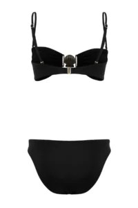 TRENDYOLMİLLA Black with accessories Strapless Covered Low Waist Regular Bikini Set - Image 2