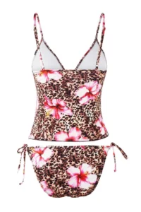 TRENDYOLMİLLA Floral Patterned Binding Detailed Tankini Covered Regular Bikini Set - Image 5