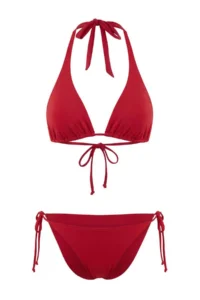 TRENDYOLMİLLA Rejection Triangle Covered Regular Waist Regular Basic Bikini Set - Image 5