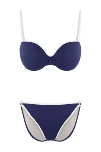 TRENDYOLMİLLA Dark Navy Color Bloklu balconette Covered Regular Waist brazilian Bikini Set - Image 5