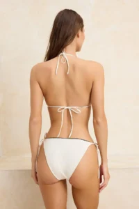 TRENDYOLMİLLA Ecru Color Bloklu Triangle Regular Waist Covered Regular Bikini Set - Image 4