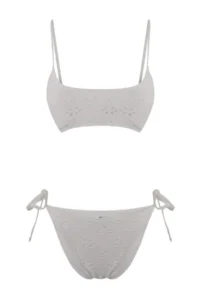 TRENDYOLMİLLA White textured bralette Covered brazilian Low Waist Bikini Set - Image 5