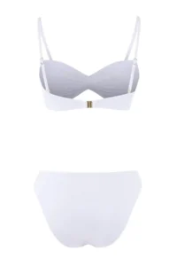 TRENDYOLMİLLA White Premium with accessories Strapless Covered Regular Waist Regular Bikini Set - Image 7