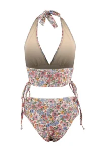 TRENDYOLMİLLA Floral Patterned Triangle Covered High Waist Regular Bikini Set - Image 2