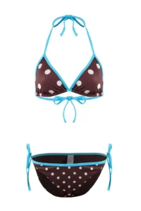 TRENDYOLMİLLA Polka Dot Triangle Covered Regular Waist Regular Bikini Set