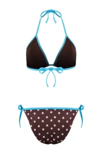 TRENDYOLMİLLA Polka Dot Triangle Covered Regular Waist Regular Bikini Set - Image 2
