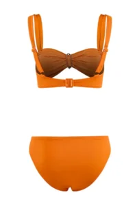 TRENDYOLMİLLA Orange Strapless Covered with accessories Regular Waist Regular Bikini Set - Image 2