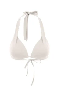 TRENDYOLMİLLA Ecru Triangle Tunnel Covered Bikini Top - Image 5