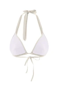 TRENDYOLMİLLA Ecru Triangle Tunnel Covered Bikini Top - Image 6