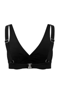 TRENDYOLMİLLA Black Triangle Covered Shirred Bikini Top - Image 6