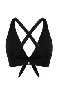 TRENDYOLMİLLA Black Triangle Covered with bow Back Detailed Bikini Top - Image 6
