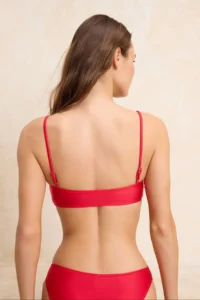TRENDYOLMİLLA Rejection Strapless Drapeli Covered Bikini Top - Image 3