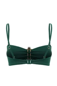 TRENDYOLMİLLA Green Strapless Covered with accessories Bikini Top - Image 3