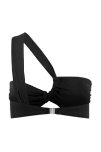 TRENDYOLMİLLA Black Strapless Covered Drapeli Bikini Top - Image 2
