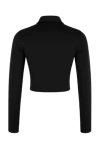 TRENDYOLMİLLA Black Surfer Zipper Detailed Bikini Top - Image 2