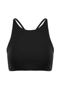TRENDYOLMİLLA Black Barbell Collar Covered Bikini Top