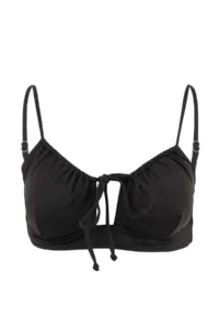 TRENDYOLMİLLA Black bralette Tunnel Covered Bikini Top
