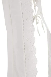 TRENDYOLMİLLA White Weaving Embroidered Midi 100% Cotton Beach Dress - Image 2