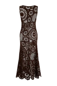 TRENDYOLMİLLA Dark Brown Knitwear Maxi Beach Dress - Image 2