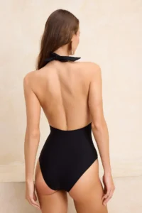 TRENDYOLMİLLA Black Deep V-Neck with accessories Covered brazilian Swimsuit - Image 4