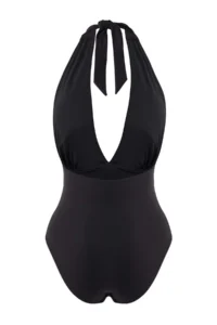 TRENDYOLMİLLA Black Deep V-Neck with accessories Covered brazilian Swimsuit - Image 6
