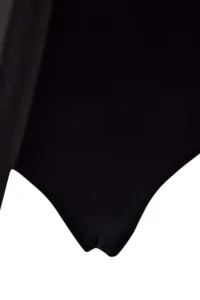 TRENDYOLMİLLA Black Drapeli V-neck Covered Basic Skirt Swimsuit - Image 6