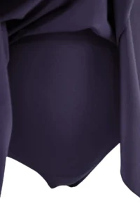 TRENDYOLMİLLA Mavi Drapeli V-neck Covered Basic Skirt Swimsuit - Image 6