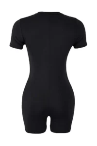 TRENDYOLMİLLA Black Zipper Detailed OF shorts Swimmer/Surfer Covered Basic Swimsuit - Image 6