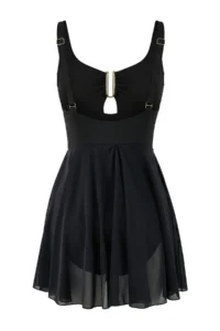 TRENDYOLMİLLA Black with accessories U-Neck Covered Regular Skirt Swimsuit - Image 6