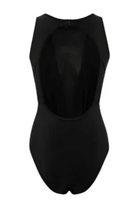 TRENDYOLMİLLA Black Barbell Collar Covered Mesh Detailed Regular Swimsuit - Image 7