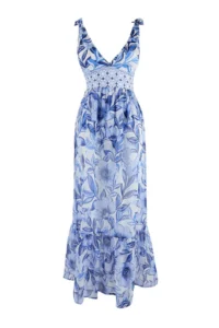TRENDYOLMİLLA Floral Patterned Covered Deep V-neck Regular 2 Sets Set Skirt Swimsuit - Image 5