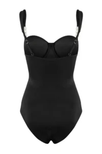 TRENDYOLMİLLA Black balconette Covered Accessory Detailed Regular Swimsuit - Image 2