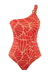 TRENDYOLMİLLA Ethnic Patterned One Shoulder Covered with accessories Regular Swimsuit - Image 5