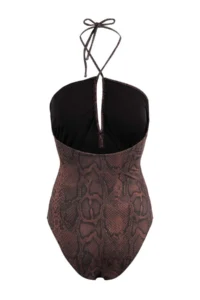 TRENDYOLMİLLA Leopard Patterned Strapless Covered Regular Swimsuit - Image 2