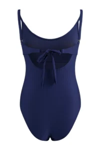 TRENDYOLMİLLA Navy Blue V-neck Covered Regular Swimsuit - Image 2