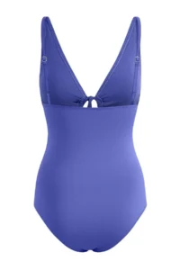 TRENDYOLMİLLA Saks Blue V-neck Covered with accessories Regular Swimsuit - Image 2