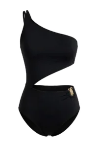 TRENDYOLMİLLA Black with accessories One Shoulder Covered Regular Mayokini - Image 5