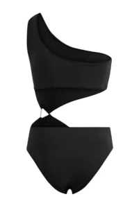 TRENDYOLMİLLA Black One Shoulder Covered with accessories Regular Mayokini - Image 2