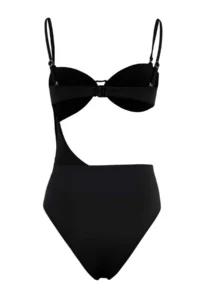 TRENDYOLMİLLA Black Strapless Covered with accessories Regular Mayokini - Image 2