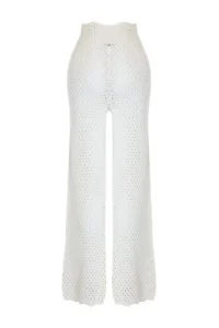 TRENDYOLMİLLA Ecru Knitwear LONG Regular Waist Beach Pantolonu - Image 2