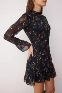 TRENDYOLMİLLA Black Dog collar Weaving Dress - Image 3