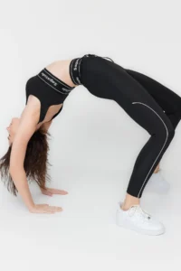 TRENDYOLMİLLA X Sagaza Studio Black Shaping Sports Leggings with Cord Piping Detail and Push Up Stitching