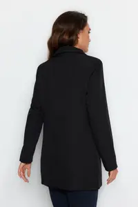 Trendyol Modest Black Double Button Detailed with pocket Lined Blazer Weaving Jacket - Image 6
