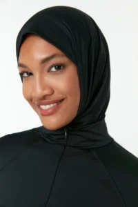 Trendyol Modest Black Long Sleeve Performance Surf Handcrafted Hijab Haşema 4 Sets Swimsuit Set - Image 5