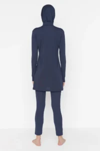 Trendyol Modest Navy Blue Long Sleeve Performance Knitting 4 Sets Swimsuit Set - Image 3