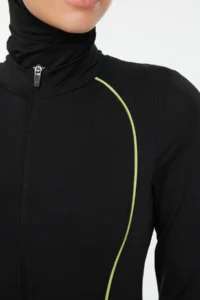 Trendyol Modest Black Stripe Detailed Surf 4 Sets Swimsuit Set - Image 3